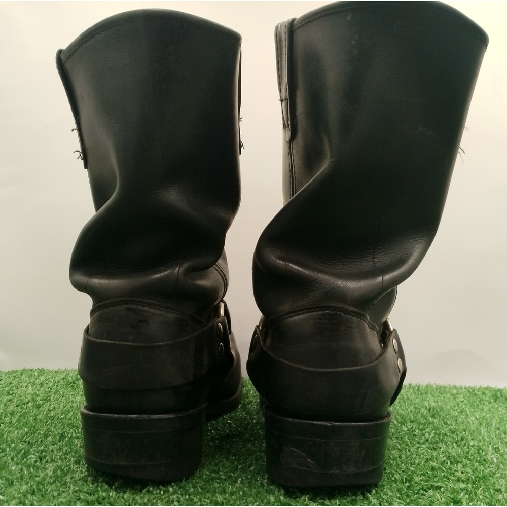 Double H HH Boot Company Mens Size 9 2E Wide Black Leather Harness Made In USA - Picture 3 of 14